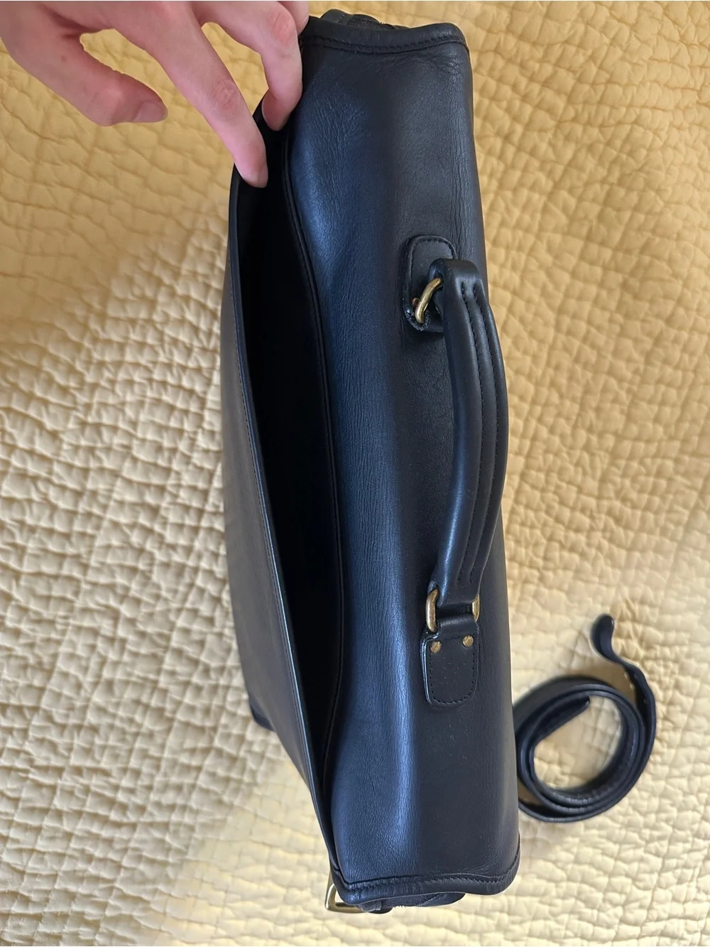 Coach sleek black
